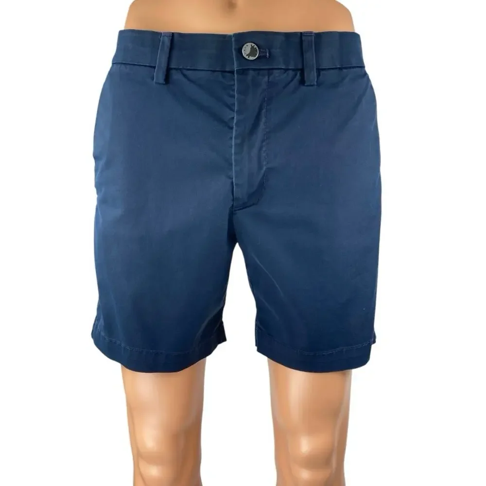 Banana Republic Core Temp Men's Blue Straight Casual Chino Khaki Shorts Size 31